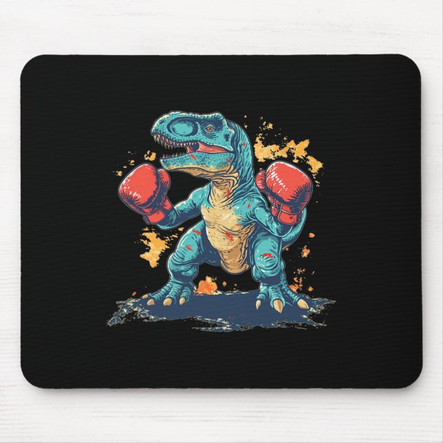 Mousepad Cool Boxing Gloves With Dinosaur  (Frente)
