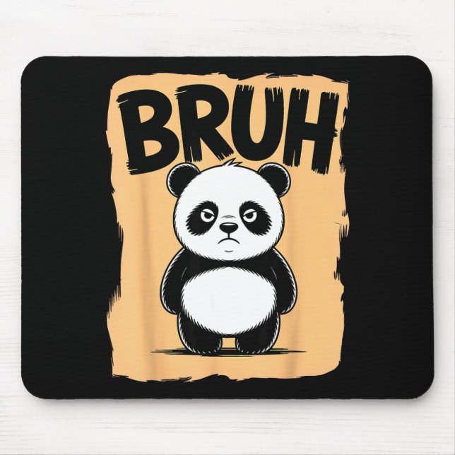 Mousepad Cool Bruh Panda Men Women Kids Teens Funny Bruh Pa (Frente)