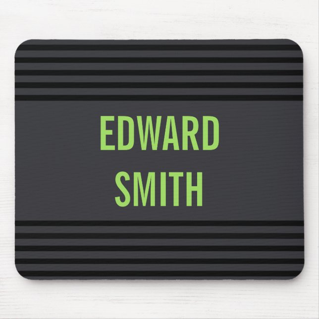 Mousepad Cool Charcoal Neon Green with Black Lines (Frente)