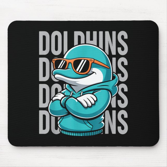 Mousepad Cool Dolphin Gift For Men Women Boys Girls Kids  (Frente)