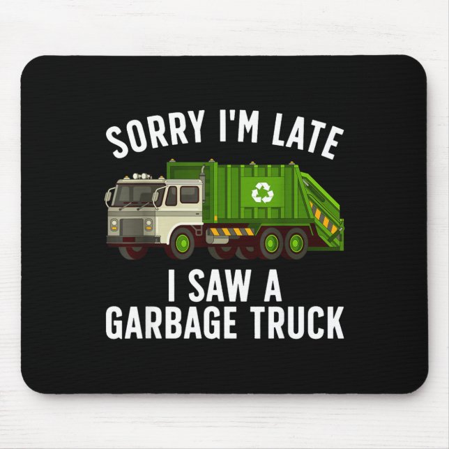 Mousepad Cool Garbage Truck Art For Men Women Kids Garbage  (Frente)