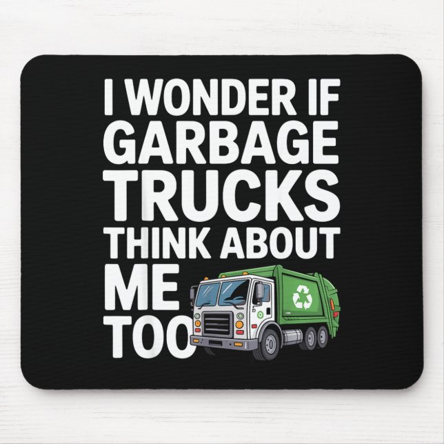 Mousepad Cool Garbage Truck Design For Men Women Trash Garb (Frente)