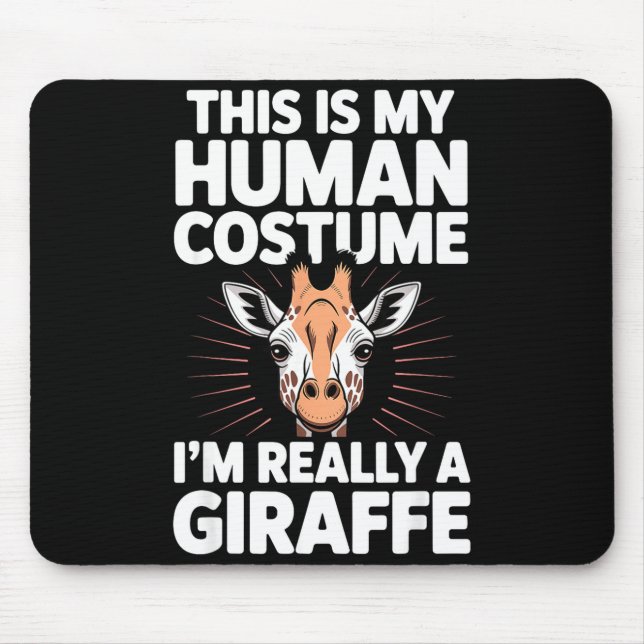 Mousepad Cool Giraffe Art For Men Women Kids Toddler Giraff (Frente)
