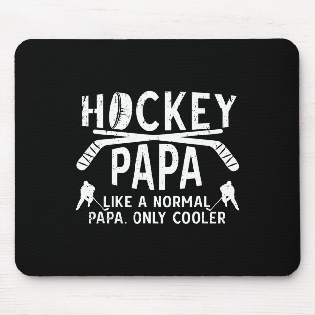 Mousepad Cool Hockey Papa Grandpa Papa Of A Hockey Player  (Frente)