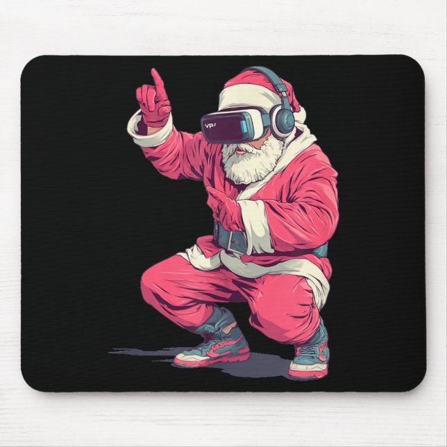 Mousepad Cool Santa Moves With Vr Headset For Gaming Christ (Frente)