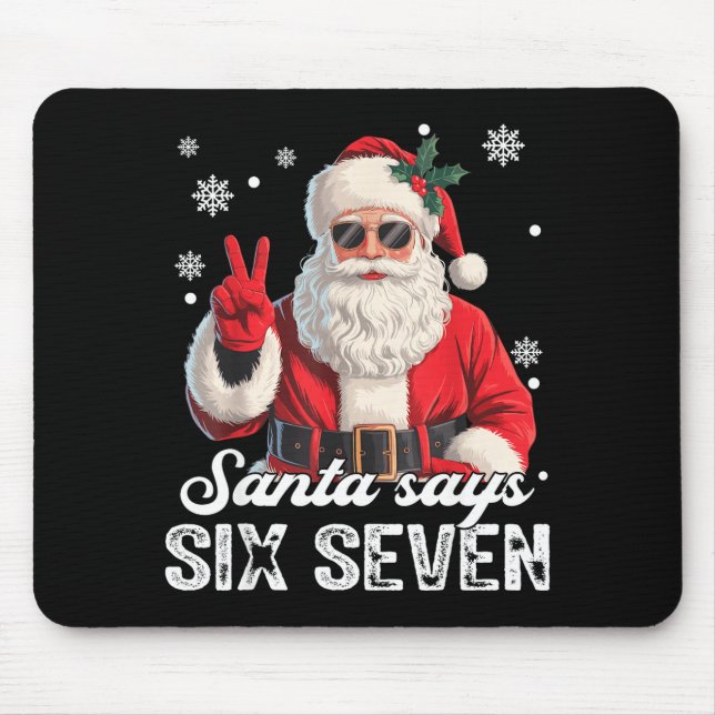 Mousepad Cool Santa Says 67 Meme Funny Christmas Xmas Men W (Frente)
