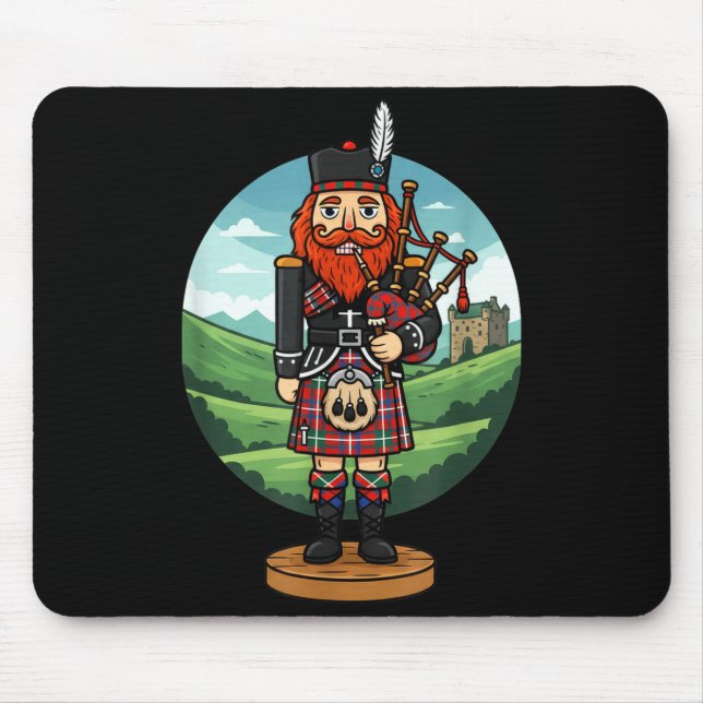 Mousepad Cool Scottish Nutcracker Bagpes  (Frente)