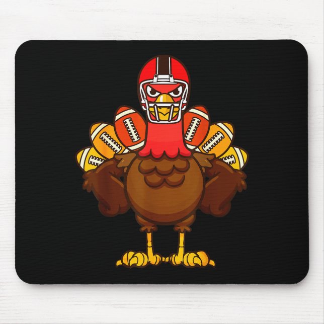 Mousepad Cool Thanksgiving Football Shirt _ Gobble Player T (Frente)