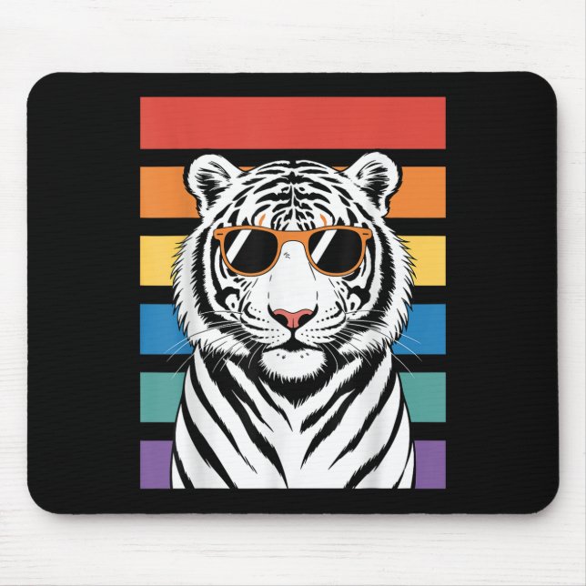 Mousepad Cool Tiger Costume For Men Women Kids Pattern Tige (Frente)