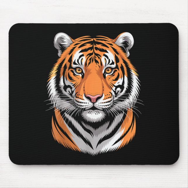 Mousepad Cool Tiger Design For Men Women Siberian Tiger Lov (Frente)