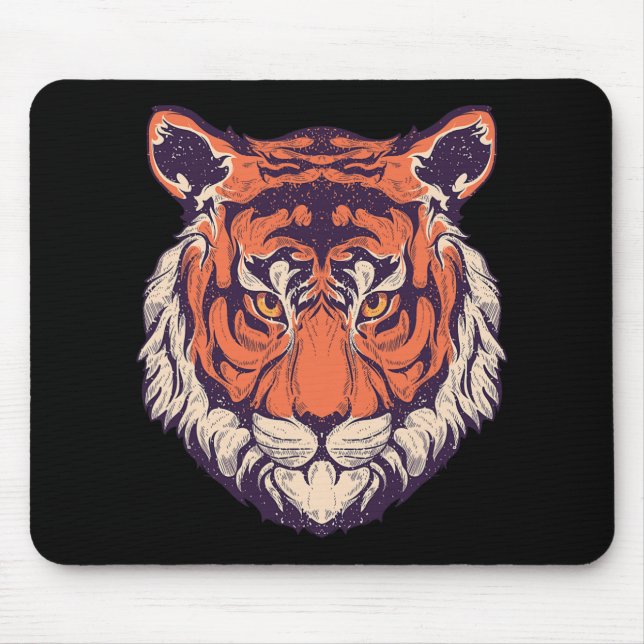 Mousepad Cool Wild Tiger Tee Shirts, Tiger Fashion Graphic  (Frente)