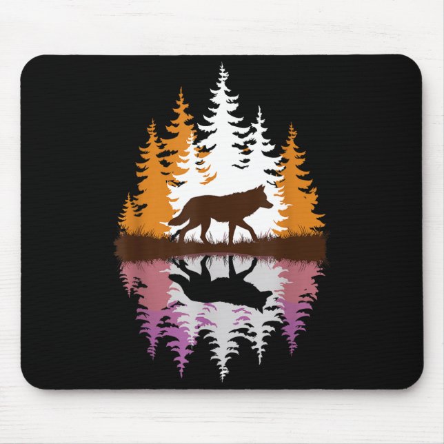 Mousepad Cool Wolf Art For Men Women Howling Wolf Wolves Lo (Frente)