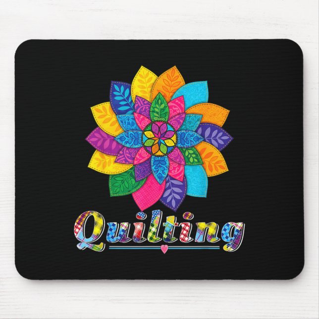 Mousepad Cool Women Quilting Sewing Love Quilt Patterns Qui (Frente)