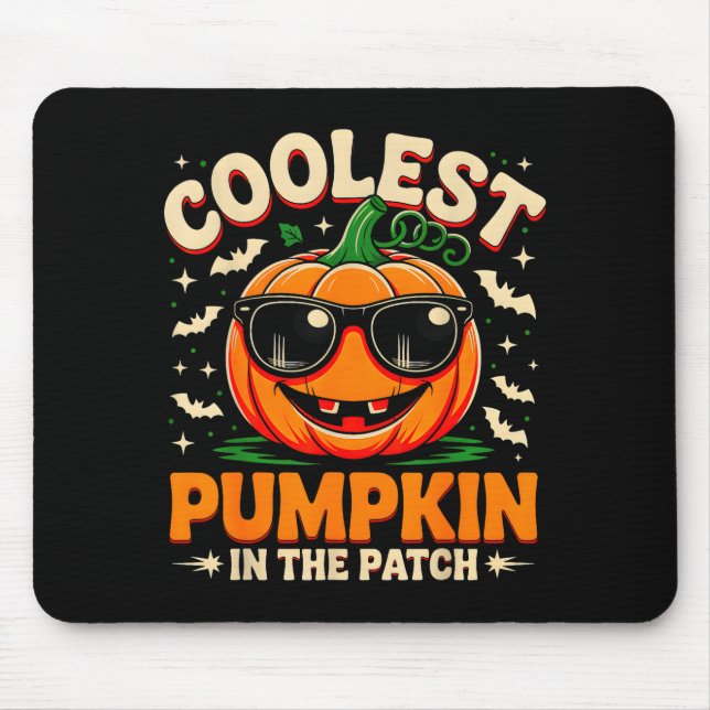 Mousepad Coolest Pumpkin In The Patch Groovy Halloween For  (Frente)