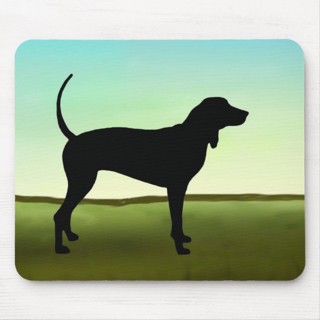 Mousepad Coonhound do céu azul (Frente)
