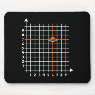 Mousepad Coordenada (6,7) Professor de Matemática Engraçado