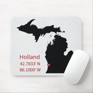Mousepad Coordenadas GPS de Holland Michigan