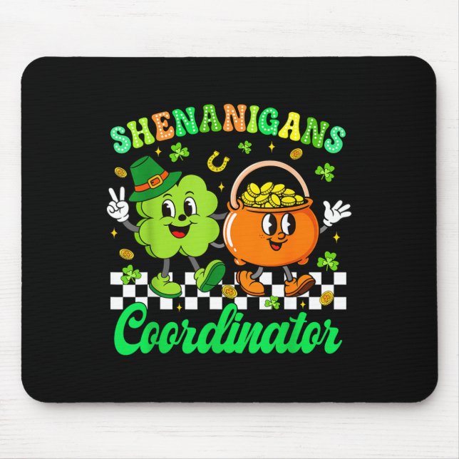 Mousepad Coordenador de Travessuras Professor Trevo Dia de  (Frente)