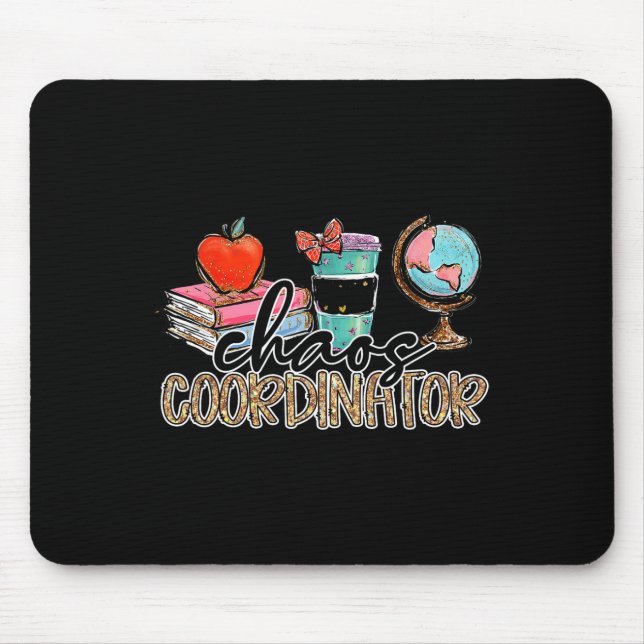 Mousepad Coordenador do Caos Professor Divertido Professor  (Frente)