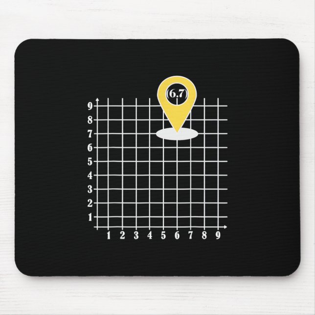 Mousepad Coordinate 6 Number 67 Six Seven Meme  (Frente)
