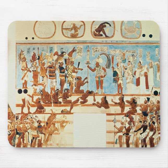 Mousepad Cópia de uma pintura de parede de Bonampak (Frente)