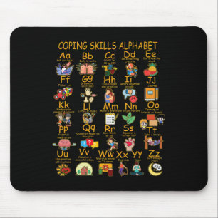 Mousepad Copiando habilidades Alphabet Mental Health Awarne