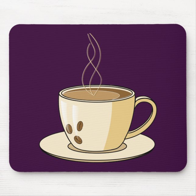 Mousepad Copo de café com um vapor (Frente)