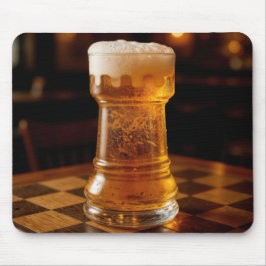 Mousepad Copo de Cerveja em Forma de Peça de Xadrez Torre