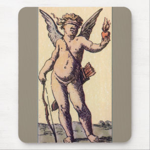 Mousepad Copo de São Valentim Cupido Enfaixado, Carta de Ta