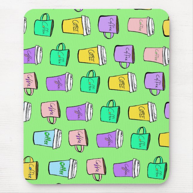 Mousepad copos de café (Frente)