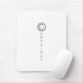 Mousepad Copyright Modern Typografic White