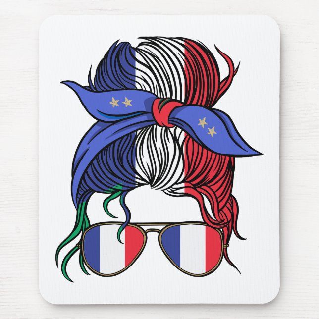 Mousepad Coque sujo da França com a bandeira francesa (Frente)