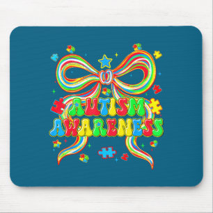 Mousepad Coquete de conscientização sobre autismo enigma mu