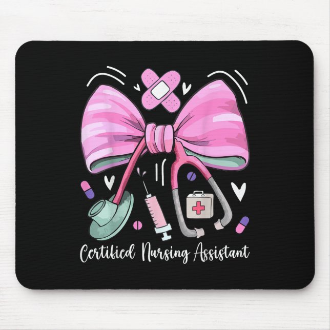Mousepad Coquette de Estetoscópio Cna de Enfermagem de Ista (Frente)