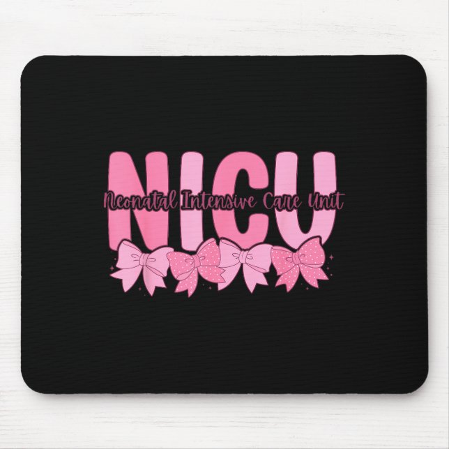 Mousepad Coquette Nicu Nurse Nk Bow Neonatal Intensive Care (Frente)