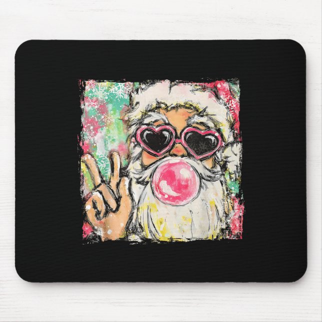 Mousepad Coquette Santa Christmas Bubble Gum Sungles Xmas H (Frente)