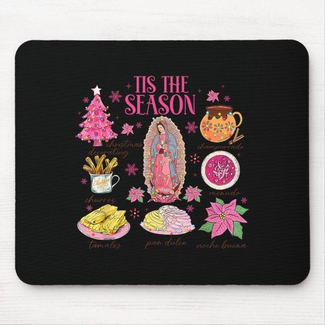 Mousepad Coquette Tis The Season Mexican Christmas Spanish  (Frente)