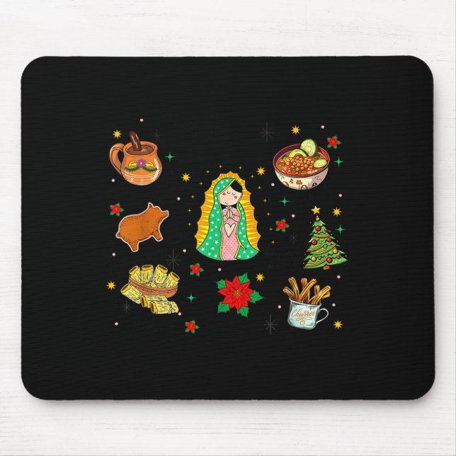 Mousepad Coquette Tis The Season Mexican Christmas Spanish  (Frente)