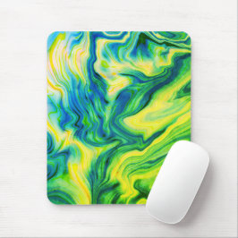 Mousepad Cor acrílica, azul, verde, amarelo /