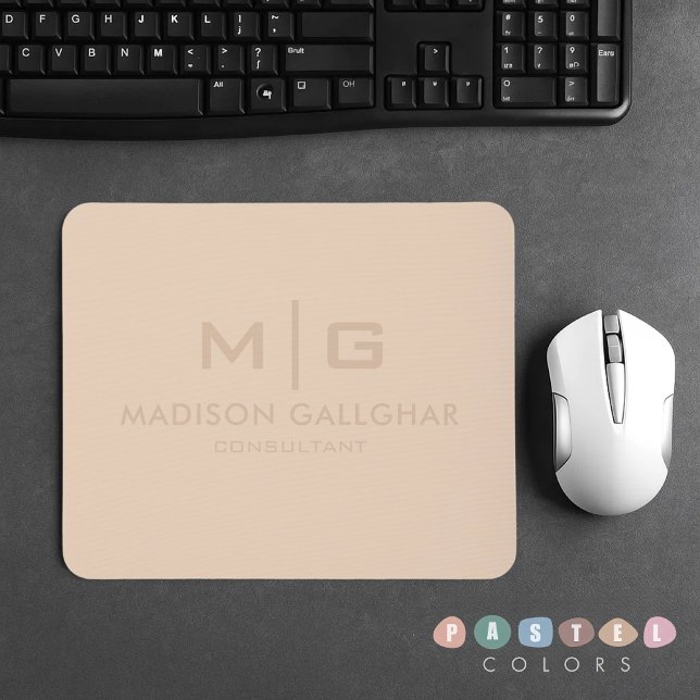 Mousepad Cor Amarela bege bege claro Sólido (Solid Soft Light Pastel Cream Beige Yellow Color Mouse Pad
)