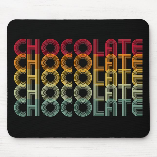 Mousepad Cor Arco-Íris do Chocolate Retroativo (Frente)