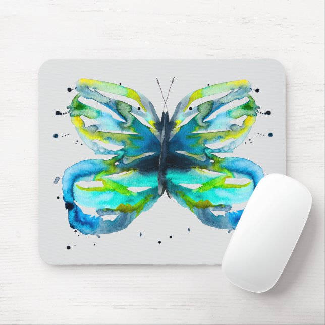 Mousepad Cor da água da borboleta (Com mouse)