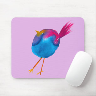 Mousepad Cor da água do pássaro azul-acastanhado