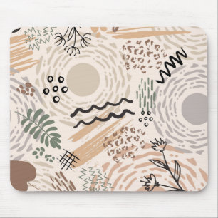 Mousepad Cor da Terra com decoração em forma de abstrato