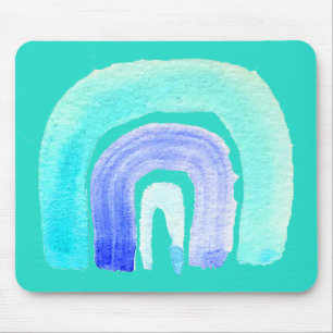 Mousepad Cor d'água do amor do arco-íris azul