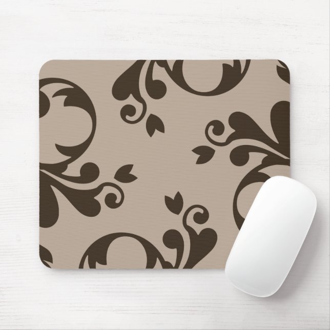 Mousepad Cor damasco, Damasco Castanho, Damasco Francês (Com mouse)