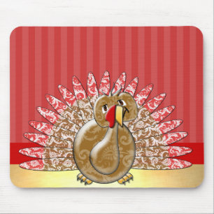 Mousepad Cor damasco de Cartoon Dourado Vermelho na Turquia