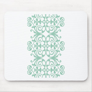 Mousepad Cor damasco na moda do verde da hortelã