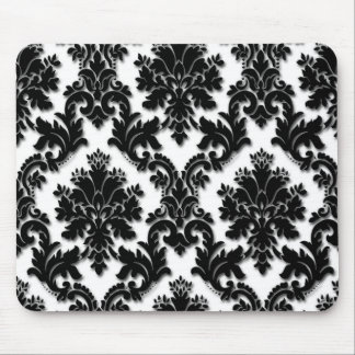Mousepad Cor damasco preto e branco bonita
