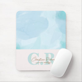 Mousepad Cor de Água Azul Moderna